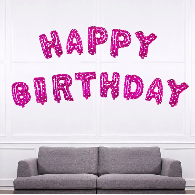 Воздушный шар с розово красными буквами 16 дюймов свадебное украшение принтом