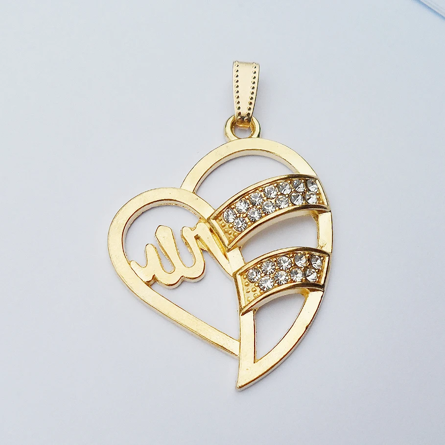 2020 новый стиль романтический сплав золотой цвет мусульманское Сердце слайд