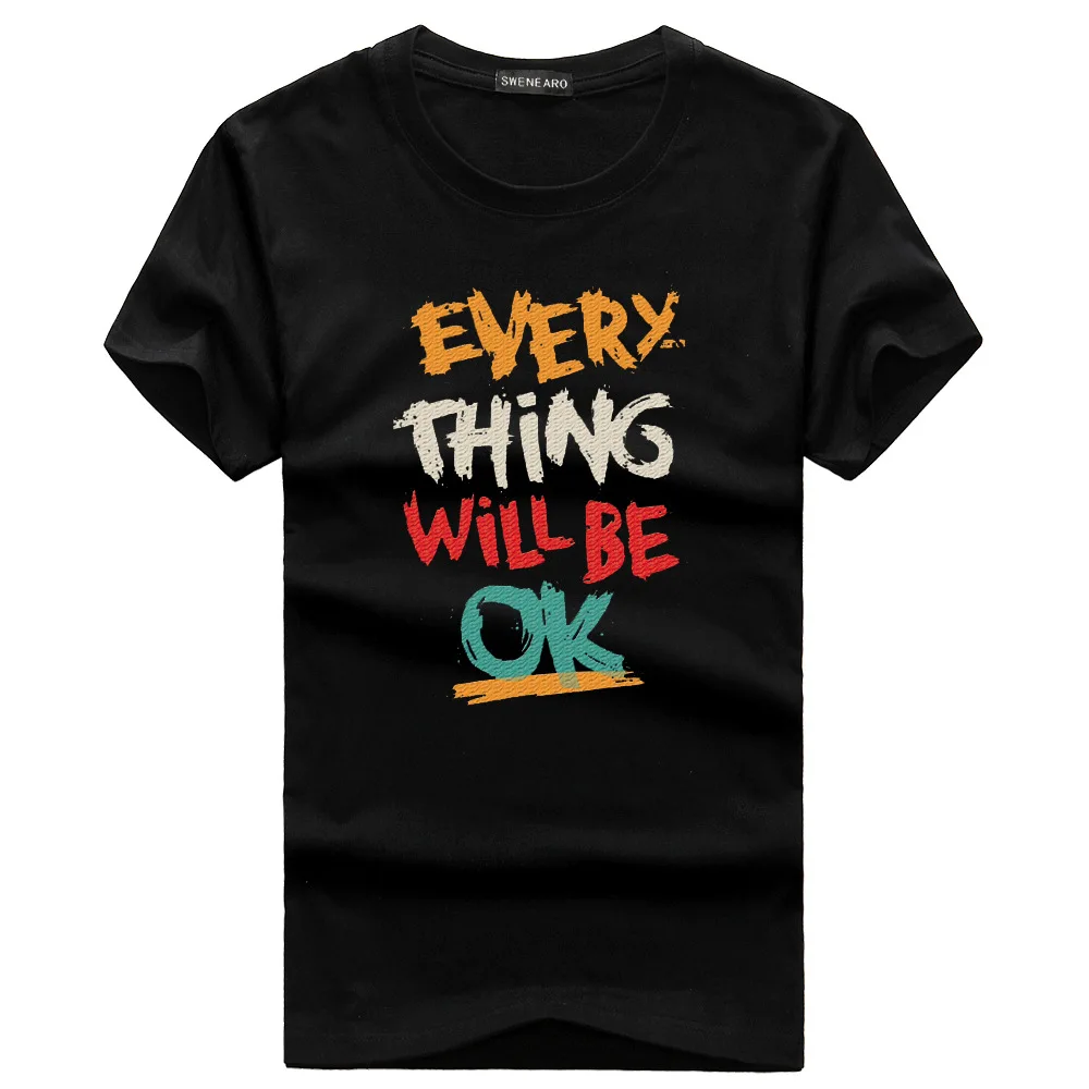 SWENEARO Новые мужские футболки размера плюс S-5XL Homme летние с коротким рукавом Camiseta
