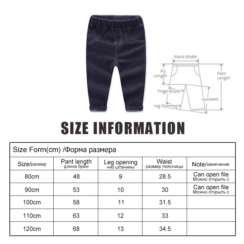 Baby Warm Pants Bright Jeans with Fleece Girls Boys Leggings Winter For Kids Trousers Children 12M 4T|leggings for babies|leggings baby girlbaby