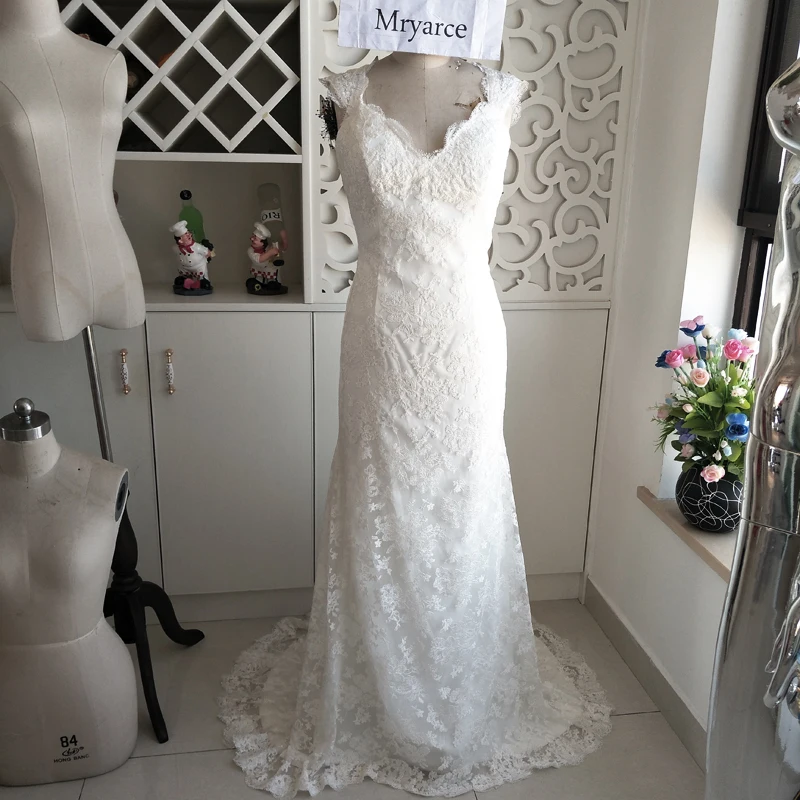 Mryarce кружевные богемные свадебные платья в стиле кантри, винтажные Свадебные платья с v-образным вырезом и замочной скважиной на спине