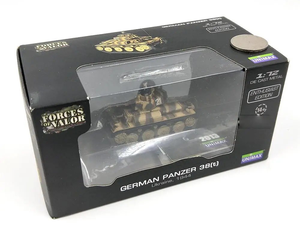 Второй мировой войны немецкий PANZER 38T 1/72 литья под давлением модель готового бака
