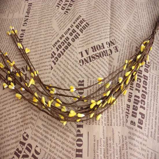 yellow PRETTY PIP стебель с ягодами для DIY ВЕНОК, цветочные композиции ремесла украшения 10 шт - Цвет: yellow