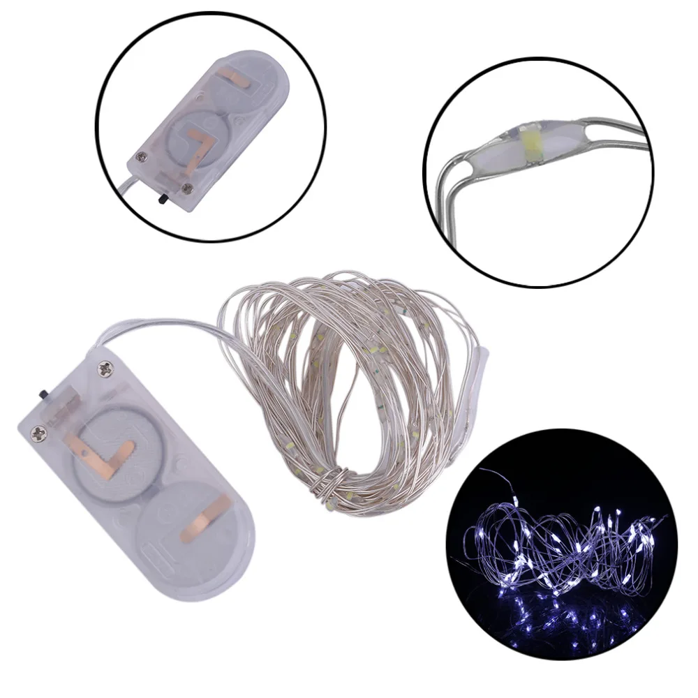 Водонепроницаемая гирлянда 3 м 30 светодиодов серебряная проволочная