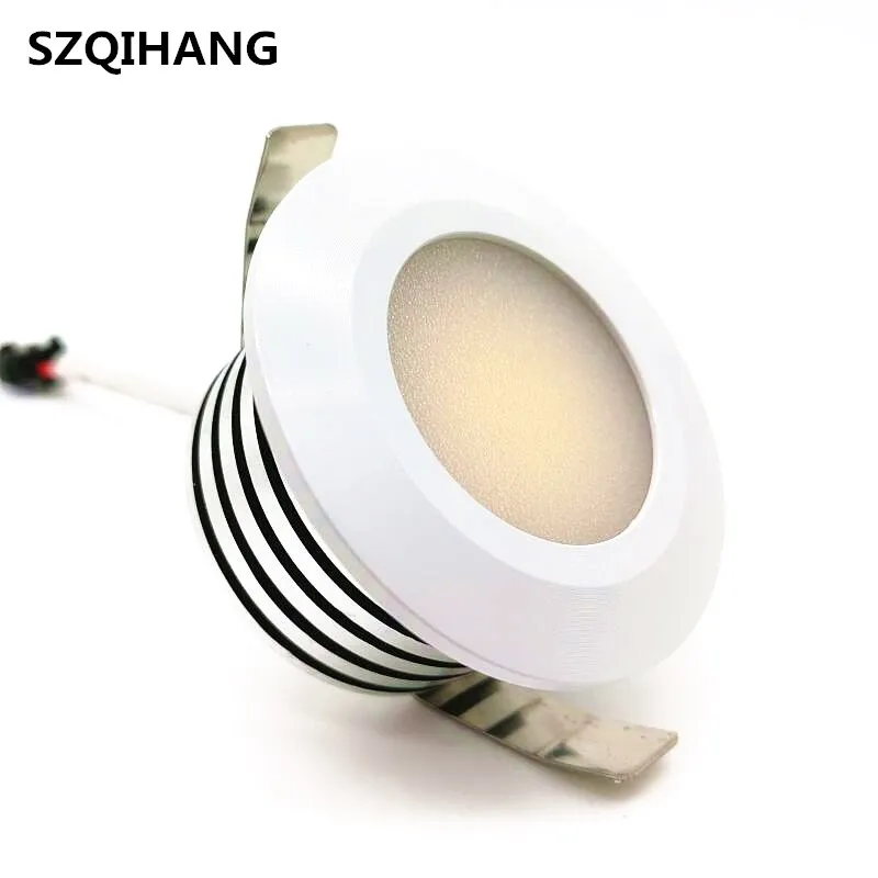 LED Downlights Round 5W COB Mini Spot Recessed Dimmable Down Lamp for Cabinet 110V 220V Home Lights Showcase Light