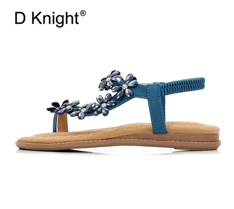 Богемные женские летние технические ботинки 2018 пляжные туфли с цветами и