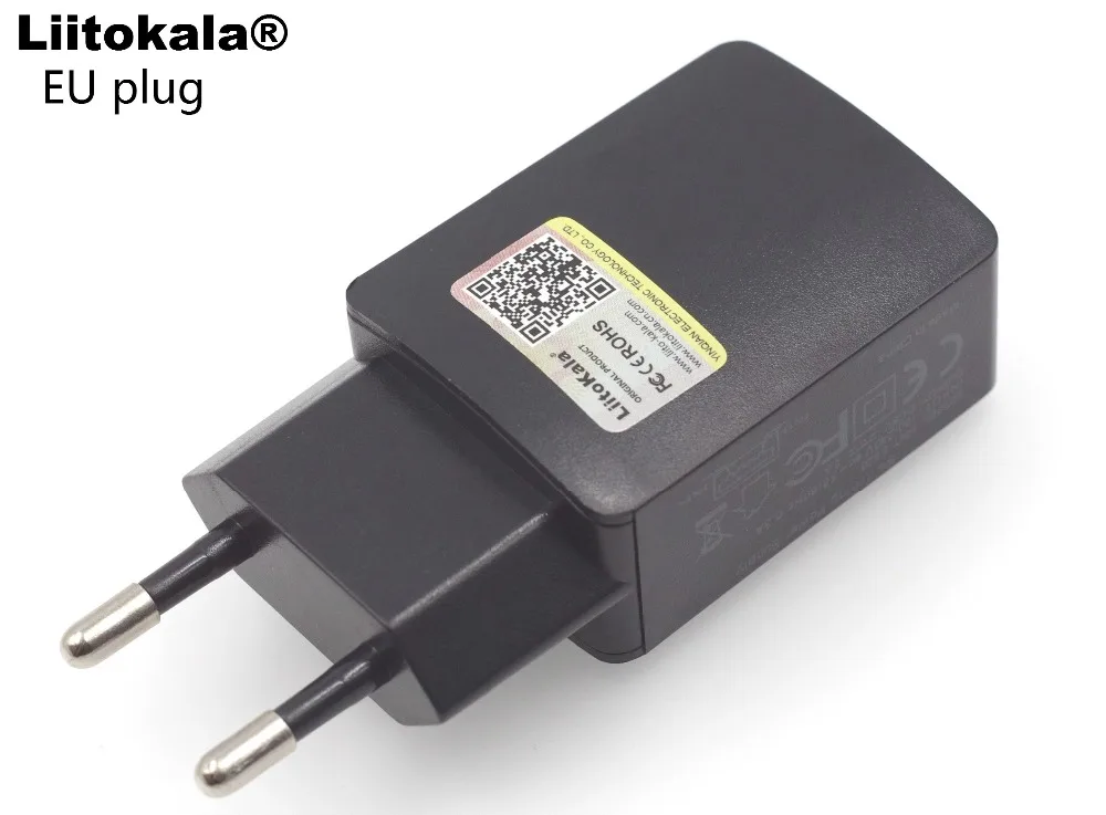 Портативное зарядное устройство Liitokala 1A 2A USB с европейской вилкой Lii100 Lii202 Lii402