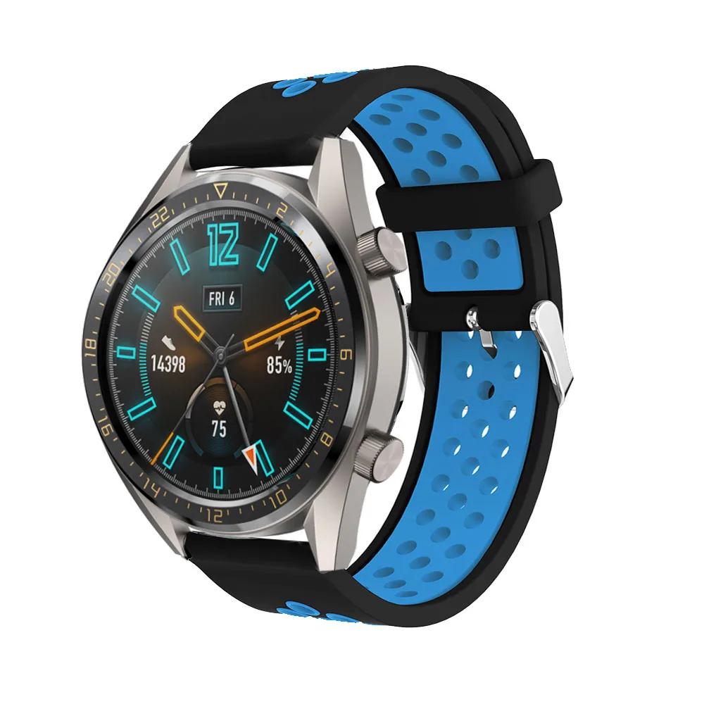 22 мм силиконовые Ремешки для наручных часов для huawei Watch GT сменный Браслет ремешок для наручных часов ремешок для samsung gear S3 классические Ремешки для наручных часов