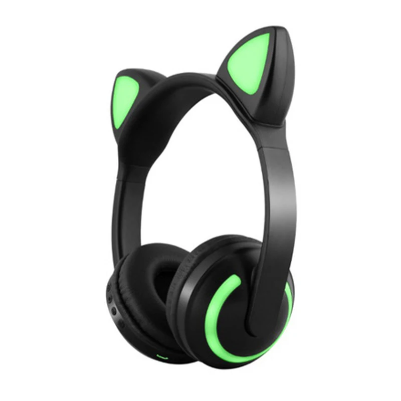 Bluetooth-наушники гарнитура беспроводные с кошачьими ушками светящиеся