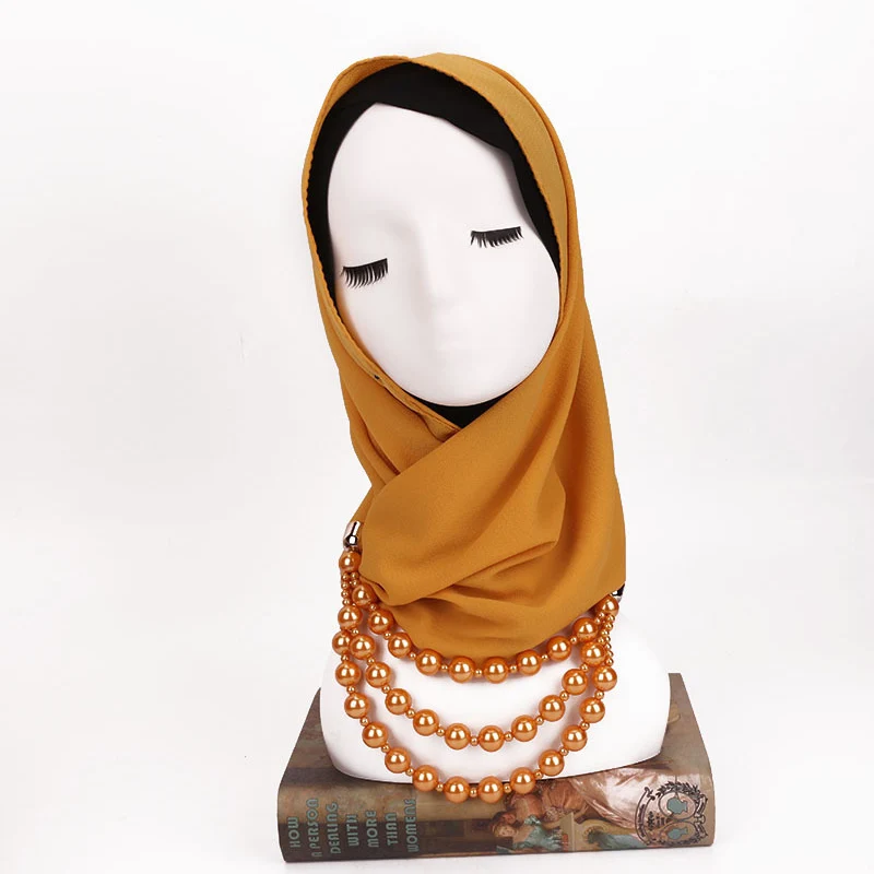 Шифоновая подвеска с жемчугом RUNMEIFA ювелирные изделия шарф ожерелье фуляр