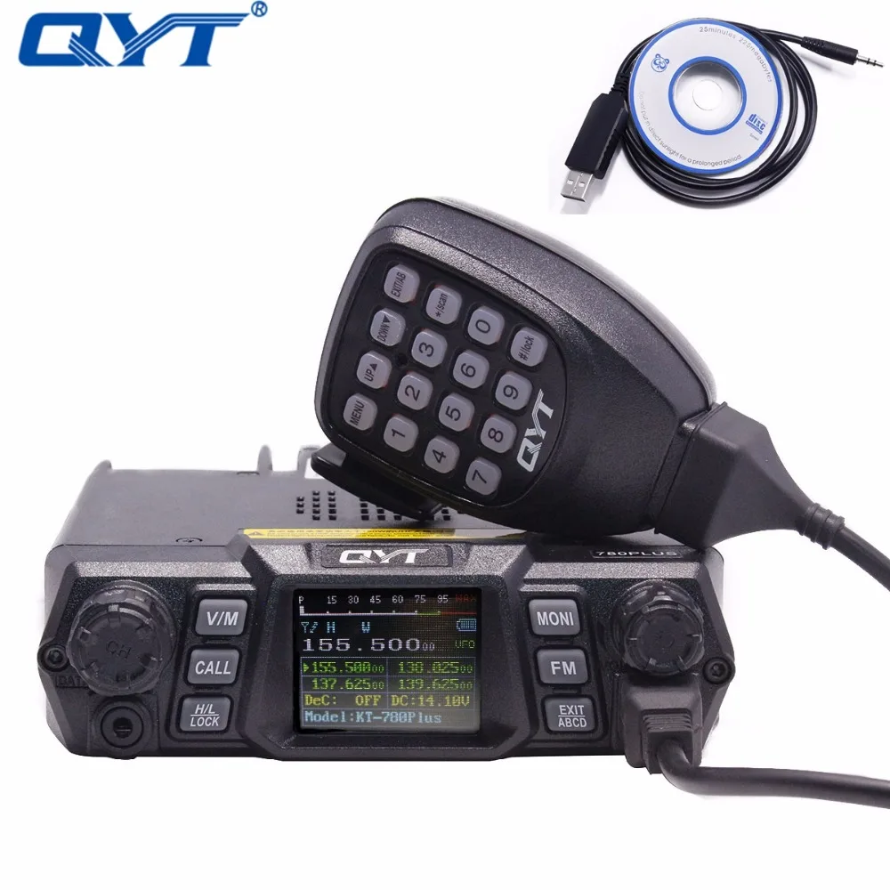 QYT KT 780 плюс 100 Вт мобильное радио высокой мощности VHF 136 174 МГц Ham автомобильный