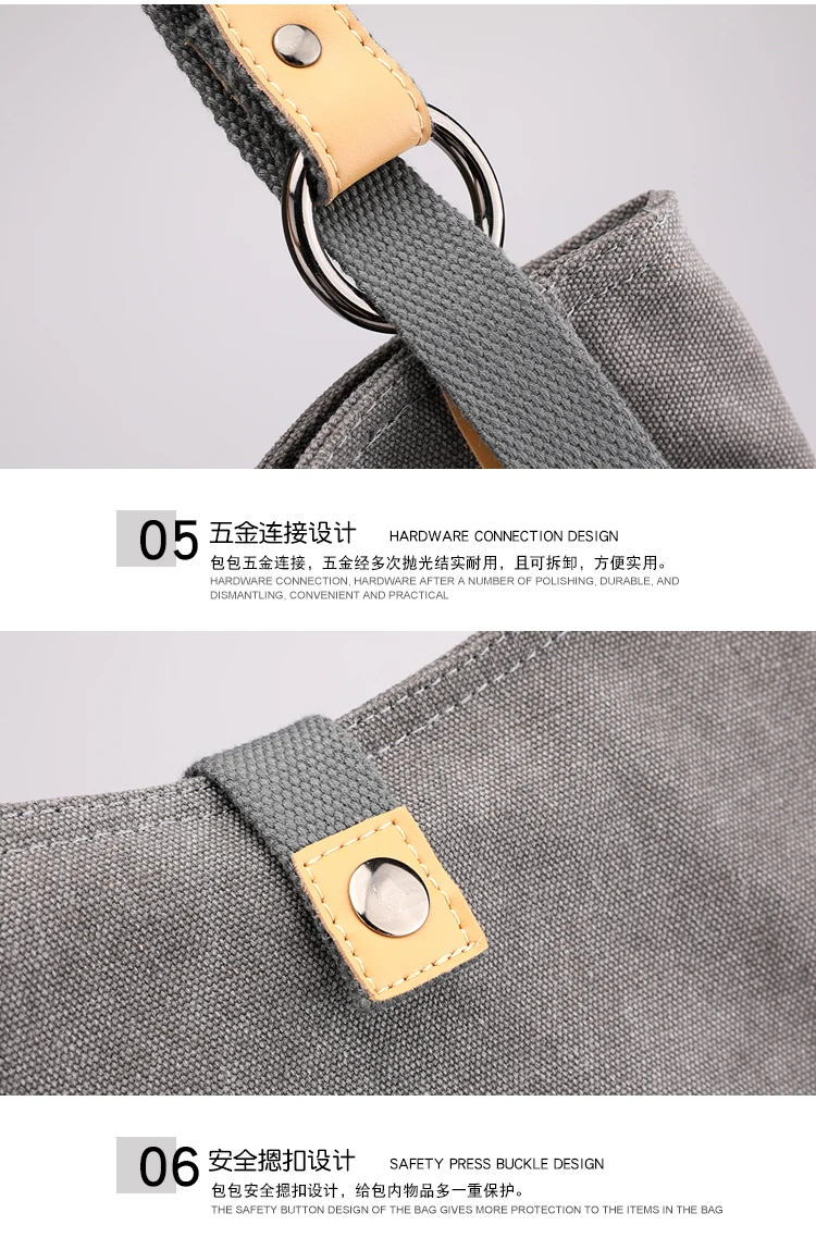 Простой дизайн холщовая женская сумка модная сумка для девочек Портативная сумка на плечо 1375