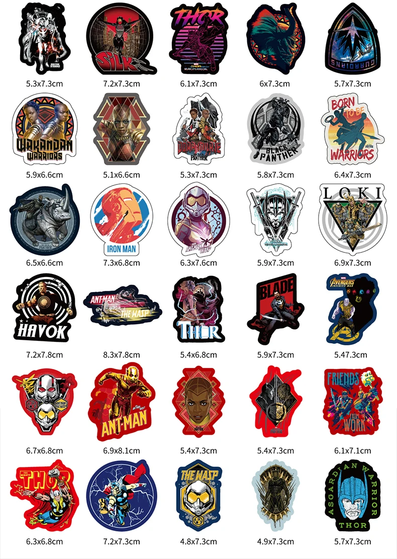 108 pcsSuperHero AvengersStickers эндшпиль скейтборд мотоцикла Чемодан наклейки для ноутбука
