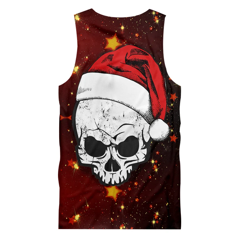 UJWI Мужская Рождественская шляпа с рисунком майка 3D принтом желтая звезда и