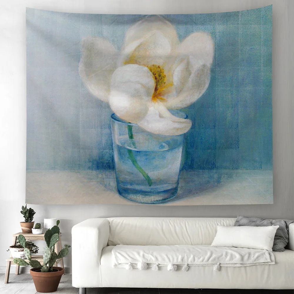 Tapestry 3d Романтическая Роза красочные шторы цветы искусство ковер настенный гобелен матрас богемный большой солнцезащитный крем квадратный платок - Color: Tapestry