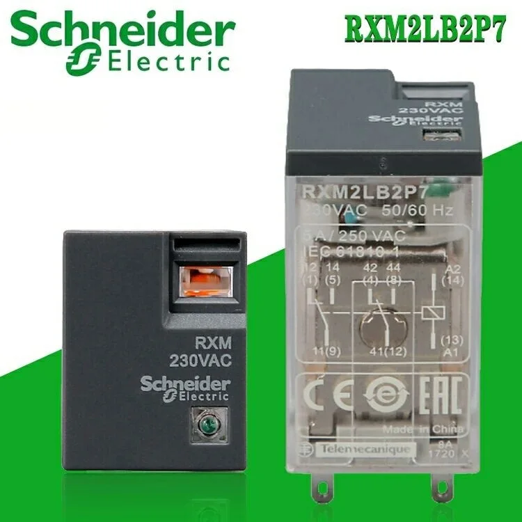 5 шт. реле Schneider RXM2LB2BD RXM2LB2P7 RXM2LB2B7 RXZE1M2C 2CO 5A 24VDC 24VAC 230VAC совершенно новое и