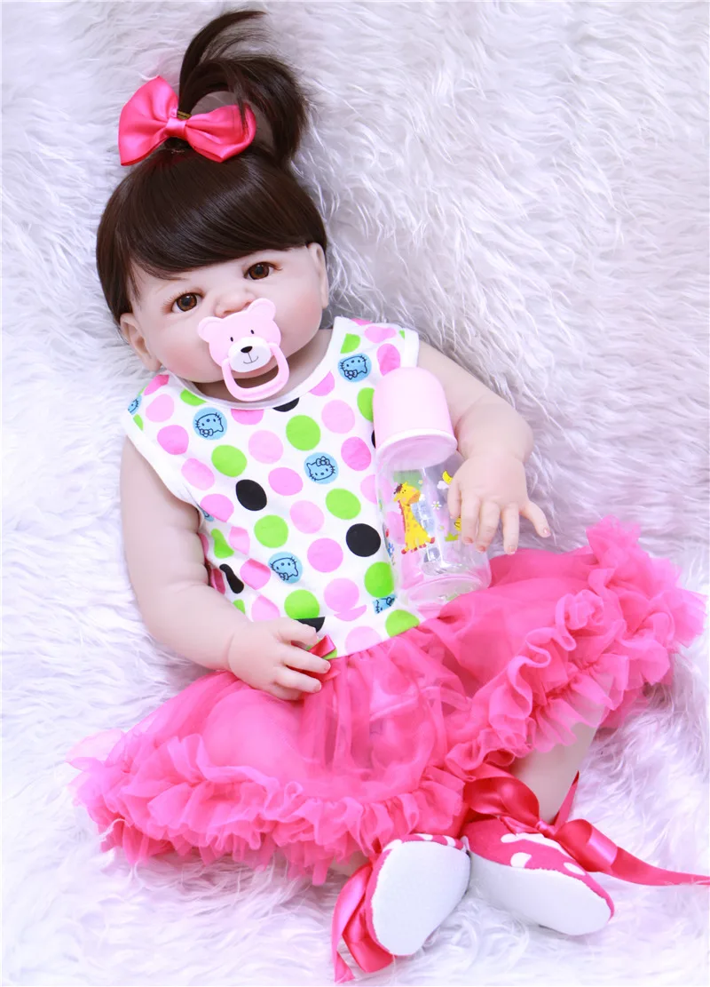 Полноразмерная силиконовая кукла реборн 55 см Реалистичная принцесса для девочек