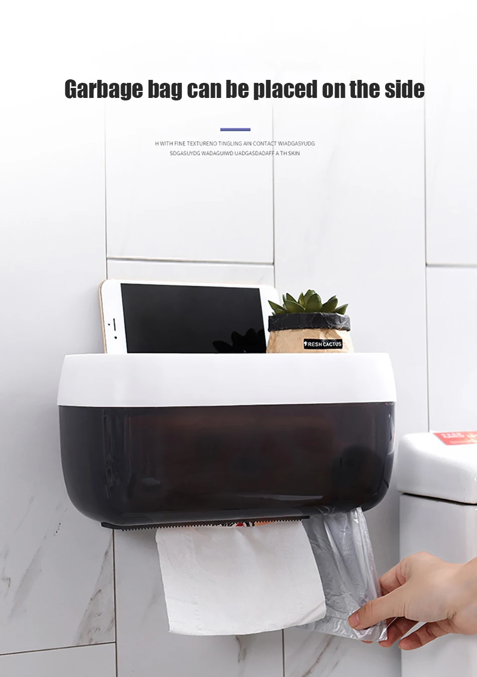 GUNOT Wall-mounted Toilet Paper Dispenser Portable Toilet Paper Holder Home Decoration Accessories Waterproof Tissue Storage Box
