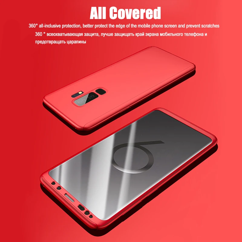For Samsung Galaxy S9 S8 Plus Note 8 9 Case 360 Full Protective Cover S10 e S7 Edge Screen Protector Cases |