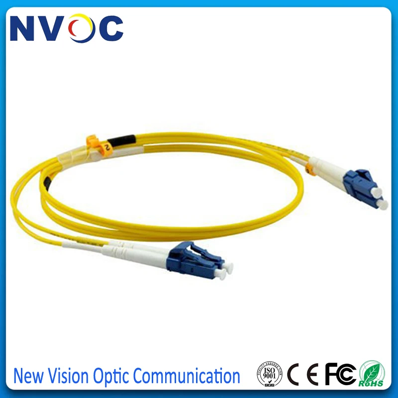 50 шт./лот SM(9/125) G652D дуплекс 2 м 3 0 мм ПВХ оболочка LC/UPC-LC/UPC Волоконно-оптический
