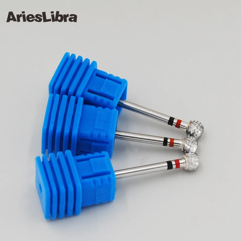 1 шт. сверло с сферической головкой для дизайна ногтей (большой шар) Серебряный