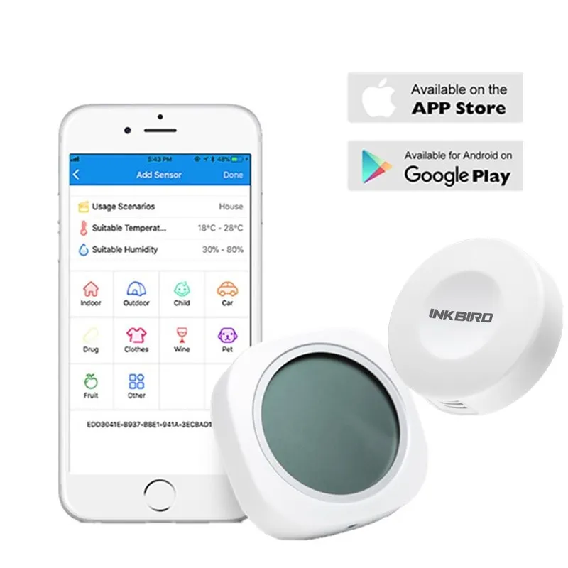 Bluetooth термометр и гигрометр для смартфонов Android IOS 3 типа|Приборы измерения