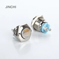 jinchi 16mm metal button switch waterproof rust spot high head screws self resetting foot silver contacts normally open