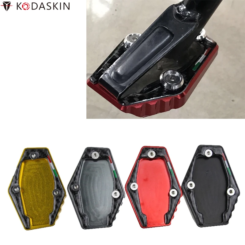 

KODASKIN CNC Motorcycle Side Stand Enlarge Plate Pad Holder for Ducati Multistrada 1200 MONSTER 821 796 1200 S