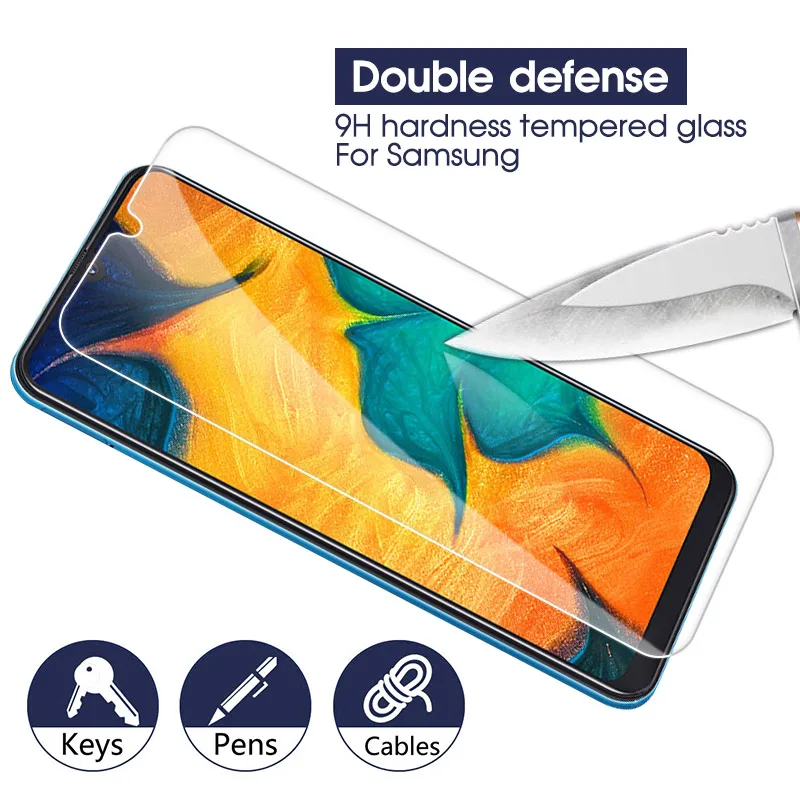 Полноэкранная защитная пленка из закаленного стекла для Samsung Galaxy A10 A30 A50 M10 M20 M30 9H HD