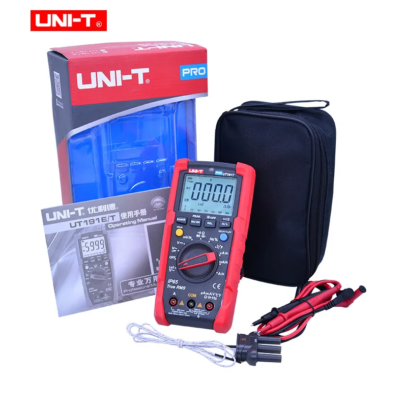 Цифровой мультиметр UNI-T UT191E UT191T вольтметр переменного тока постоянного тока Амперметр Омметр Емкость Частота Рабочий цикл диод/Непрерывное тестирование - Цвет: UT191T