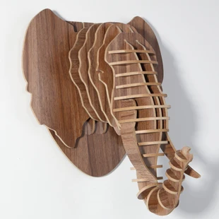 Слон Ремесло животные голова декор DIY Деревянные Ремесла украшение интерьера