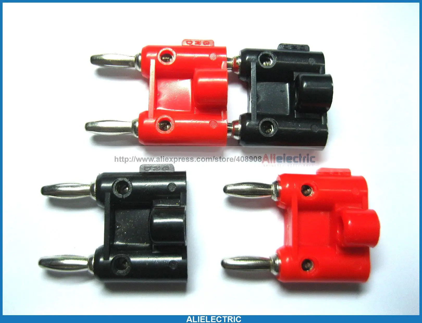 

20Pcs/lot Screw Type Dual Banana Plug Speaker Connectors Type