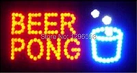 chenxi direct selling graphic 10x19 inch indoor ultra bright flashing led beer brewing pong store sign
