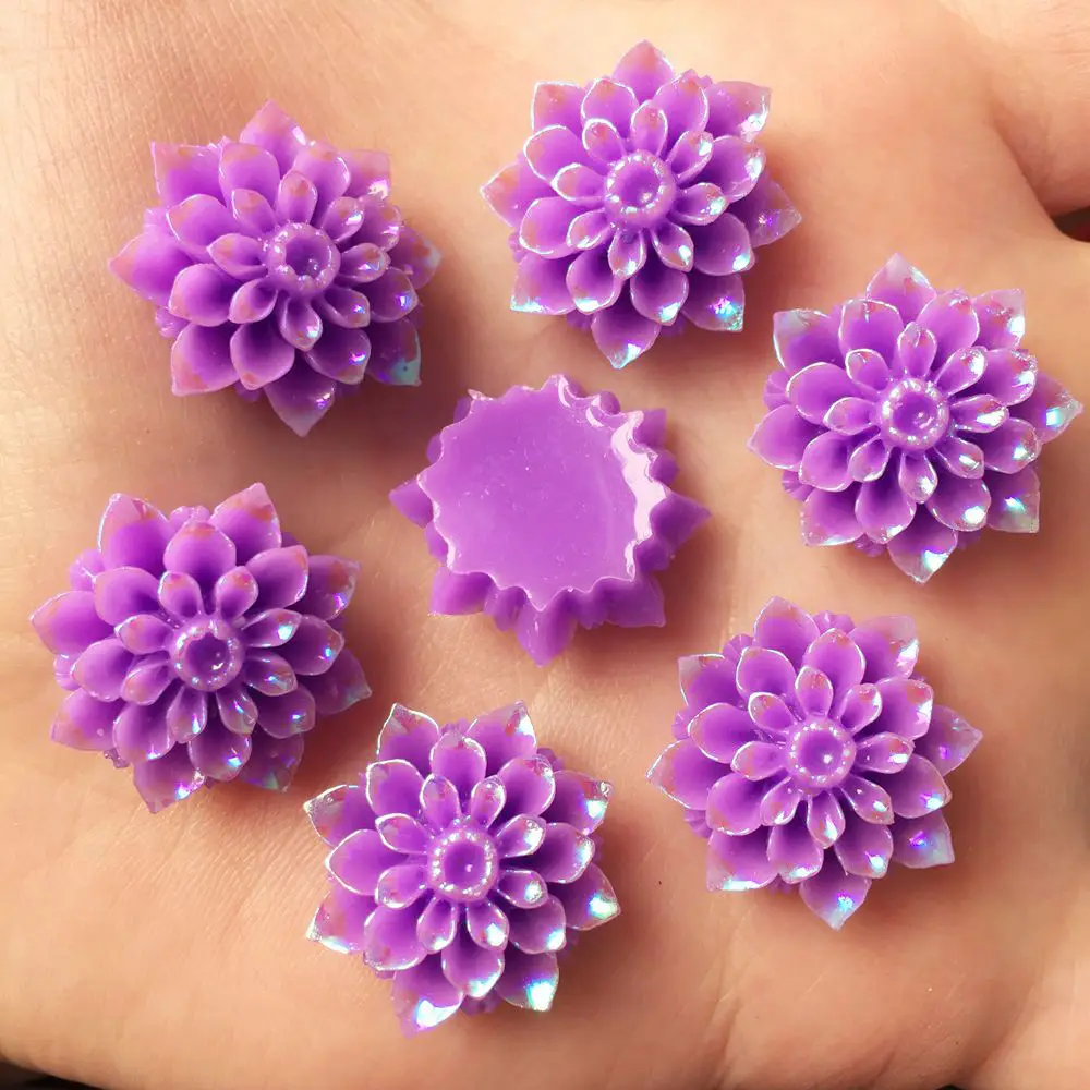 Новинка DIY 10 шт. 20 мм милый цветок из смолы с плоским основанием свадебные