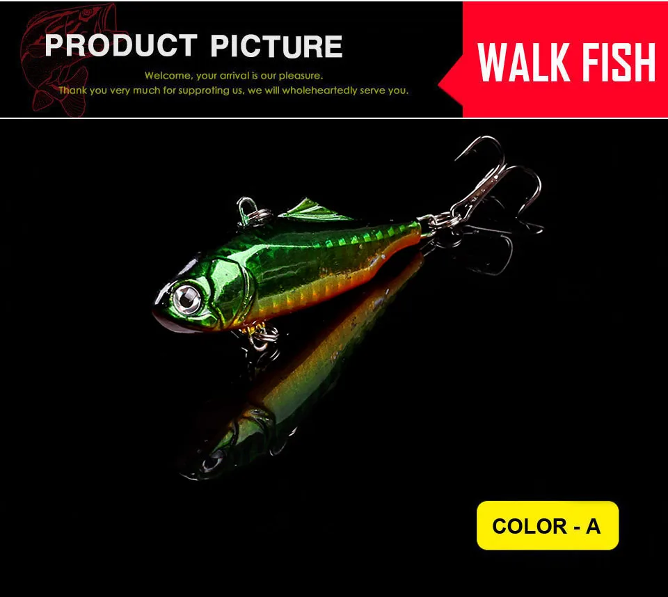 WALK FISH, 1 шт., 6 см, 14 г, VIB, рыболовные бионические приманки, приманка для рыбы, жесткая приманка, Вибрирующая приманка, кренкбейт, приманка для рыбы, приманка для окуня, крючки