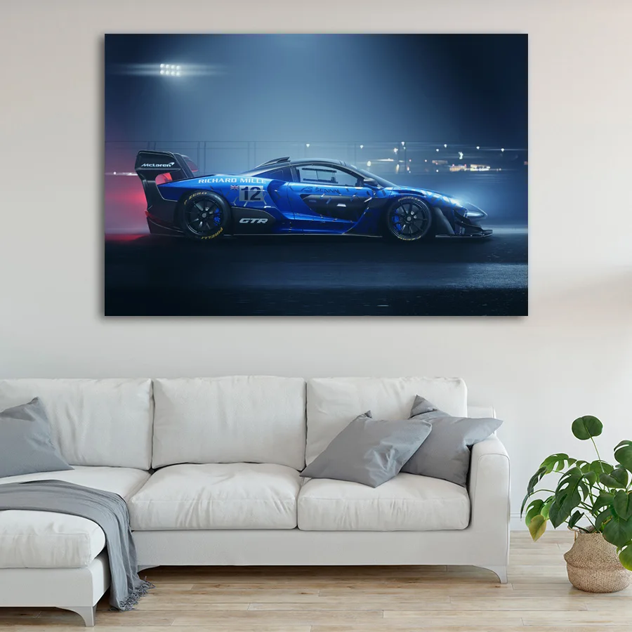 Mclaren Сенна GTR гоночная трасса спортивный автомобиль настенные художественные