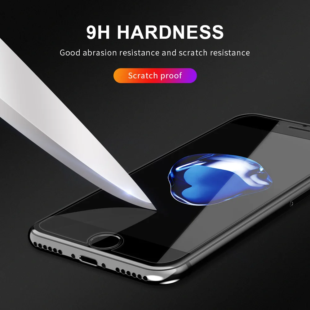 Закаленное стекло для iPhone 6 6 S Защитная пленка для экрана для Apple iPhone 7 Plus стеклянная пленка для iPhone 8 Plus X XR XS Max Защитная пленка для стекла