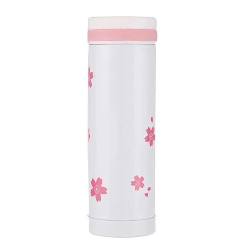 Cute Cherry Blossom термос 300 мл двухслойный стакан чашка с крышкой для кофе 2015 Термочашка