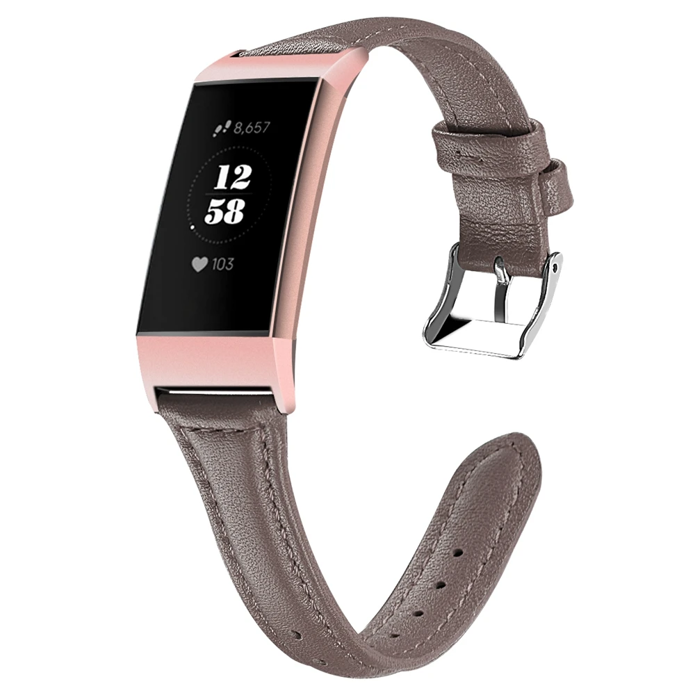 Hangrui для Fitbit Charge 3 цветочный узор Fitbit Charge 3 Band натуральная кожа часы ремешок Замена для девочек женщин дамы