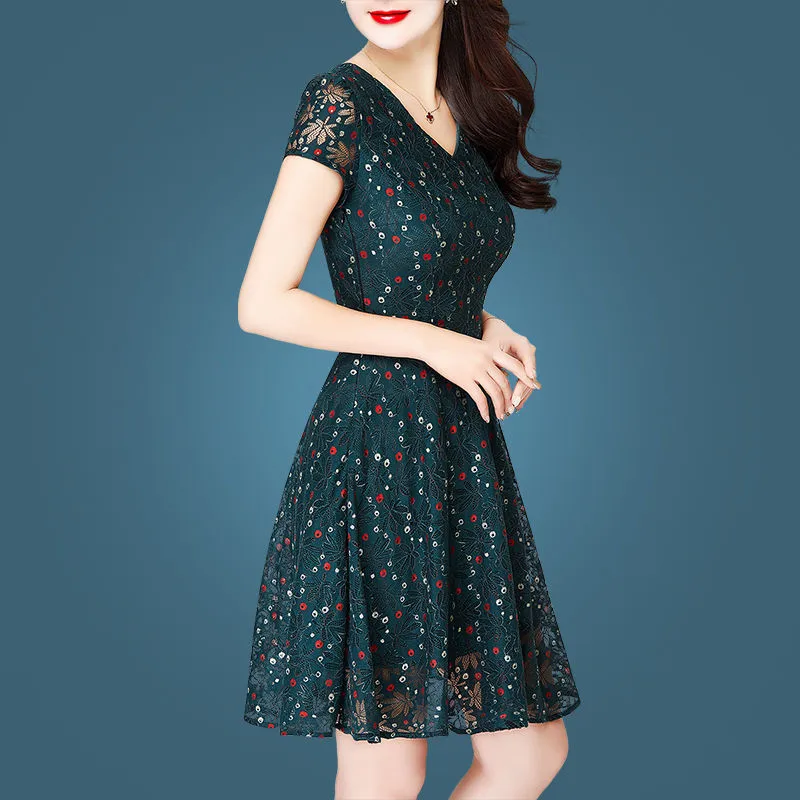 Женское платье с цветочной вышивкой богемное винтажное v образным вырезом