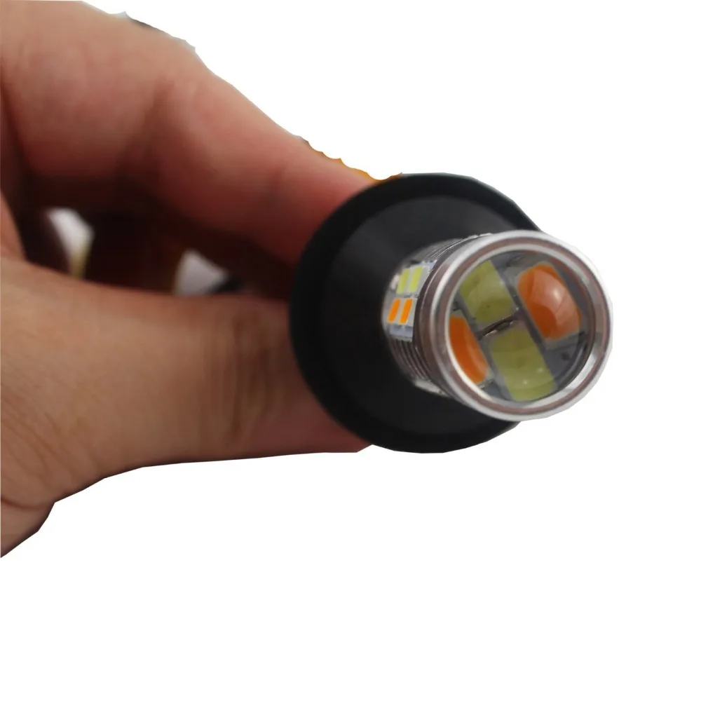 Супер яркий 1 комплект 1156 P21W BA15S 5730 20 SMD белый/янтарный горки светодиодный лампы