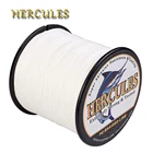 Леска рыболовная Hercules 6-100LB, 4 нити, плетеная, для ловли карпа, белый ПЭ, 100 м, 300 м, 500 м, 1000 м, 1500 м, 2000 м