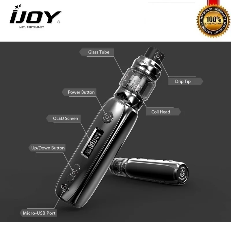 Комплект IJOY Katana 81W Vape Pen Starter Kit Mod С Катаной Subohm Tank M1 Coil 3000mah Встроенный аккумулятор