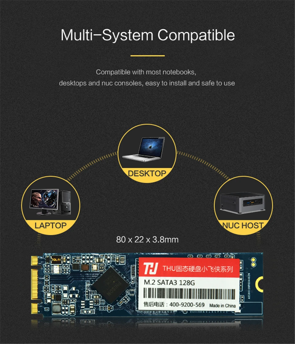 THU FREE SHPPING M.2 2280 SSD 128GB 256GB Внутренний твердотельный жесткий диск M.2 2280 жесткий диск Ssd для ноутбука Внутренний