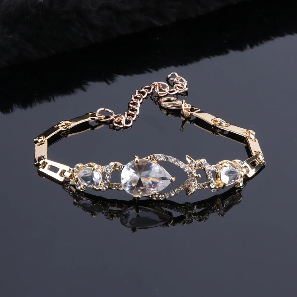 Высокое Качество Циркон Свадебные Ювелирные наборы серьги ожерелье кольцо