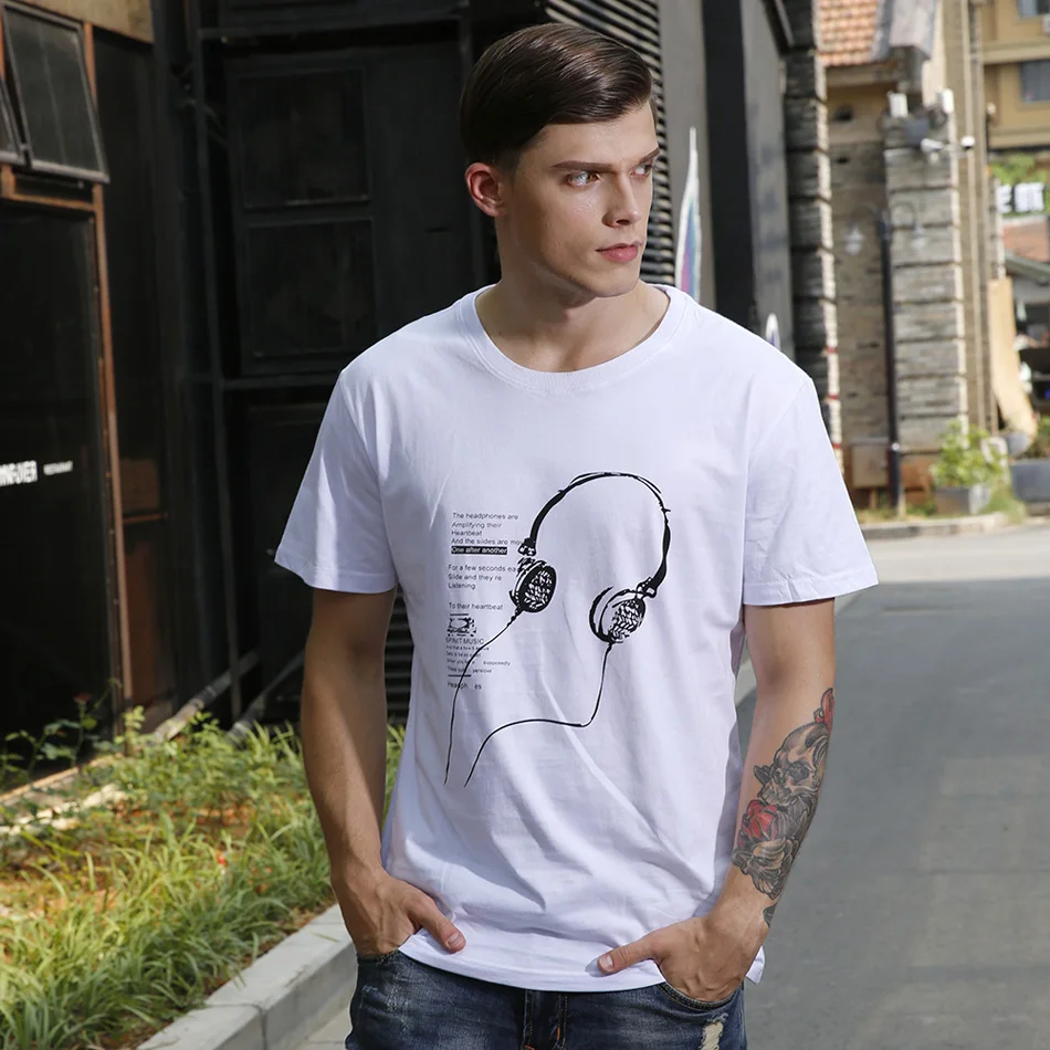 Распродажа 2017 летние новые модные свободные футболки с принтом мужские