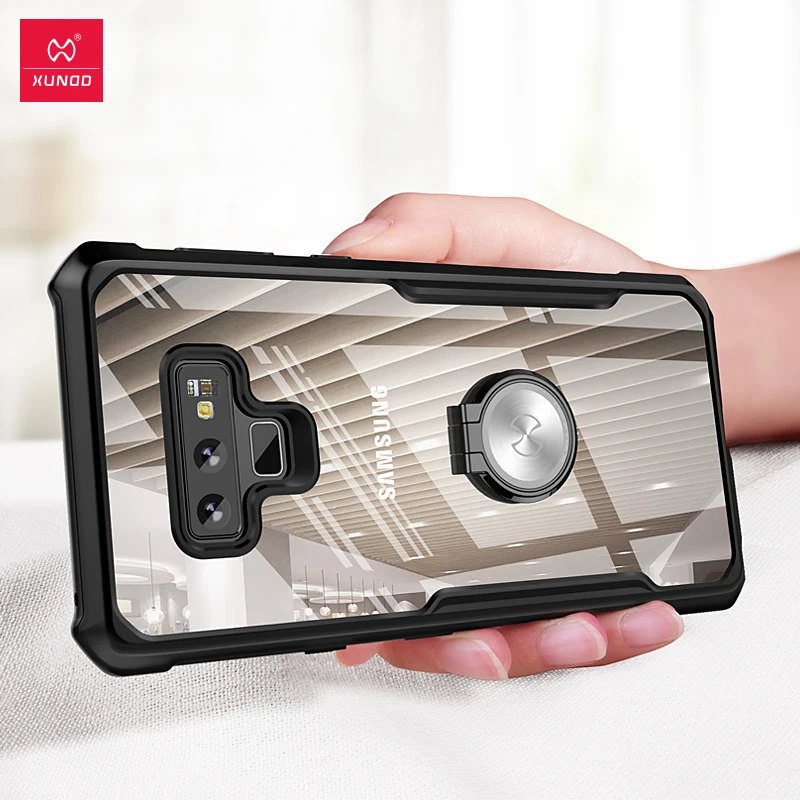 for Samsung Galaxy Note 9 10 10+ XUNDD Transparent Phone case with Ring Holder stand Silicon protective |