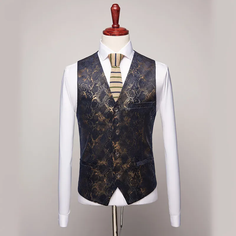 Мужские костюмы деловой Повседневный облегающий пиджак из крокодиловой кожи