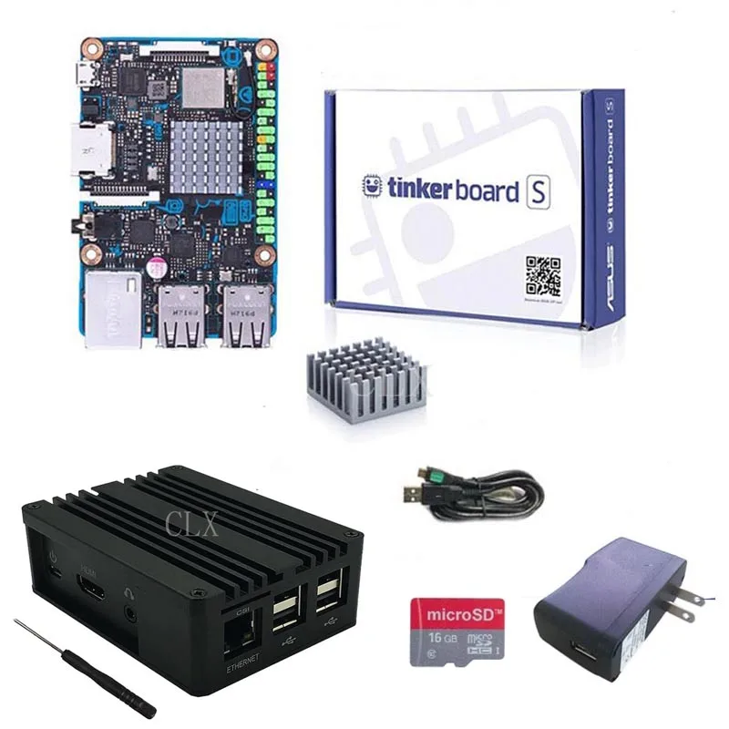 Плата ASUS SBC Tinker S RK3288 SoC 1,8 ГГц четырехъядерный процессор, 600 МГц Mali-T764 GPU 2 Гб LPDDR3 и 16 Гб eMMC TinkerboardS