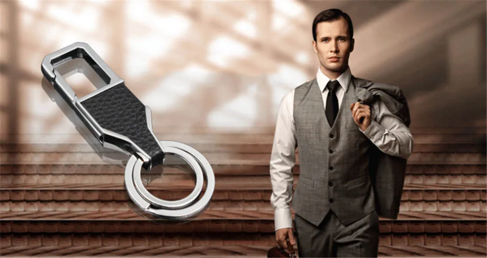 Bycobecy EDC Алюминий сплав Smart Key Holder двойные кольца ключница карманный инструмент Key Организатору автомобиль ключ брелок